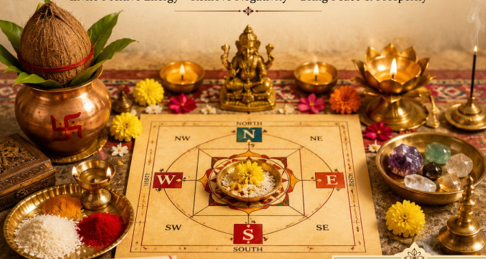 Traditional Indian Vastu and astrology setting